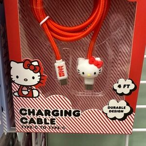 Hello Kitty Orange Charging Cable - Type C
